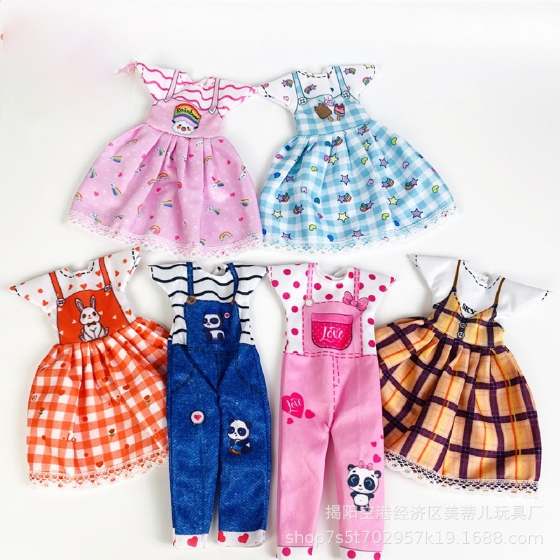 6 Points Baby Clothes 30 Cm Fat Body Doll Clothes Bjd Change Makeup