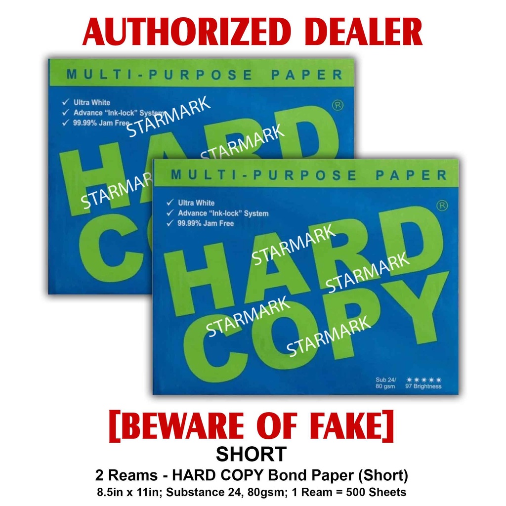 Hard Copy Bond Paper SHORT 8.5x11in Bond Papers Copy Paper Papers 80gsm