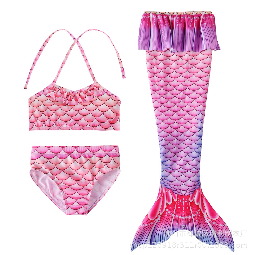 fremont5233Mermaid tail swimsuit little girl split swimwear baby
