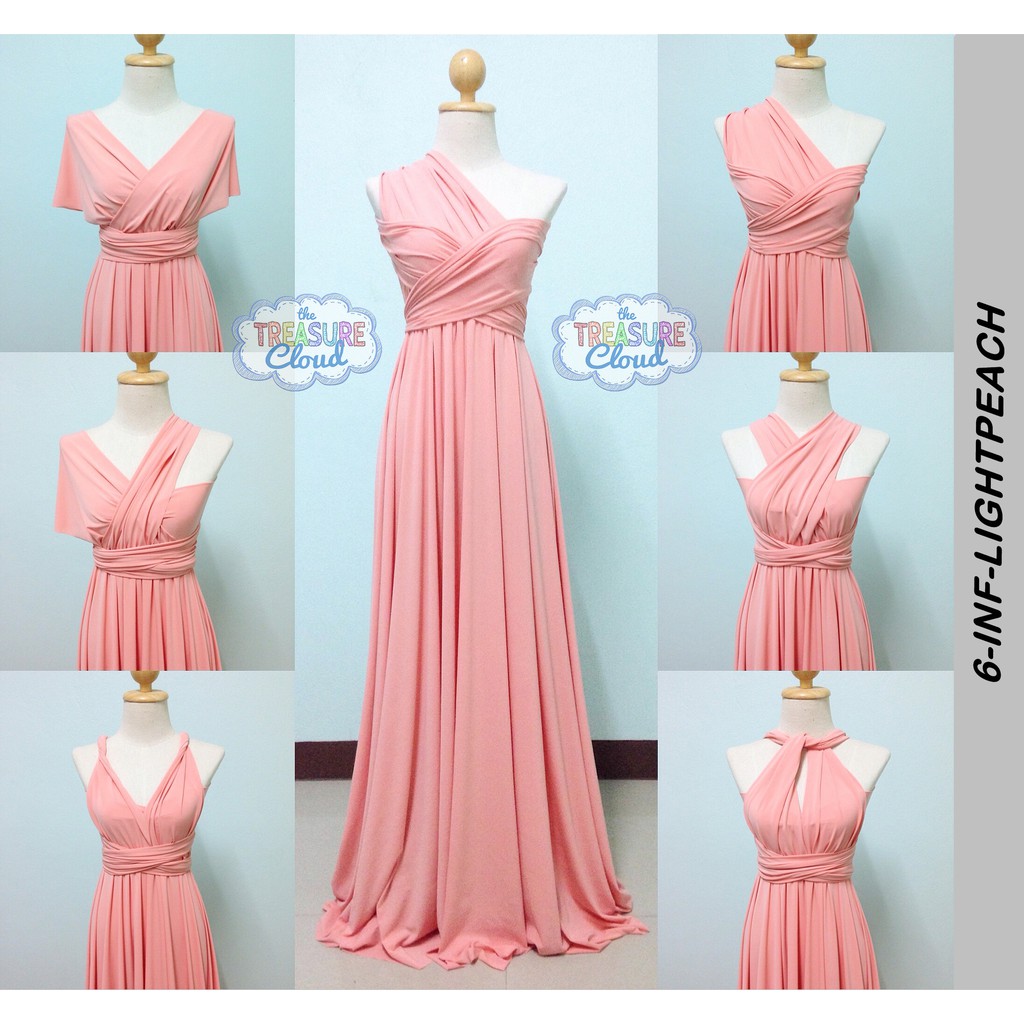 Peach gown for on sale bridesmaid