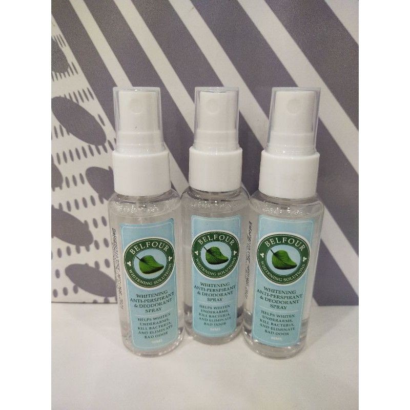 BELFOUR Whitening Antiperspirant & Deodorant Spray 50ml Shopee