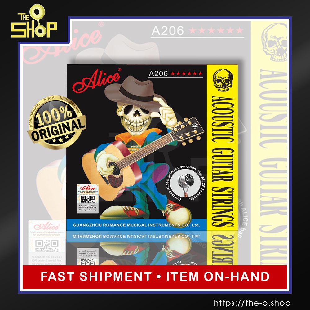 Alice A206 Acoustic Guitar Strings 100 Original Super Light