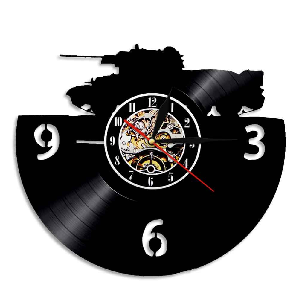 Ready Stock Creative Military Equipment Combat Tank Clock 3D Vinyl ...