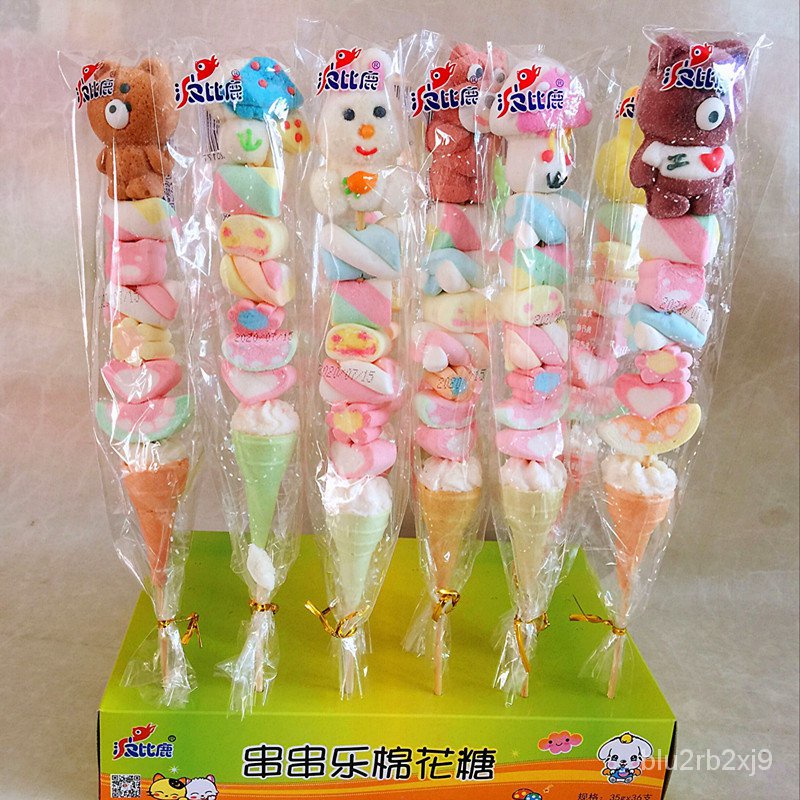 Candy Skewers35Gram*36Whole Box of Gourd Skewers Cotton Candy Lollipop