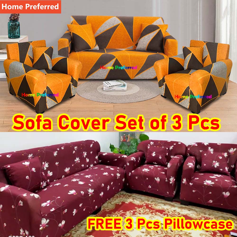Sofa Cover Set of 3 Pcs for Home and Living Furniture Cover /Set Cover ...