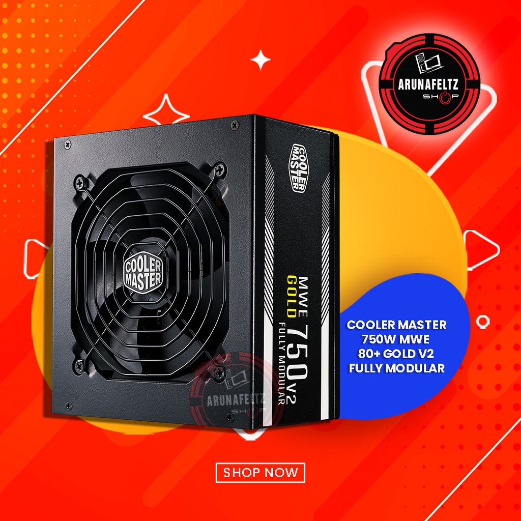 COOLER MASTER 750W MWE 80+ GOLD V2 FULL MODULAR POWER SUPPLY Shopee