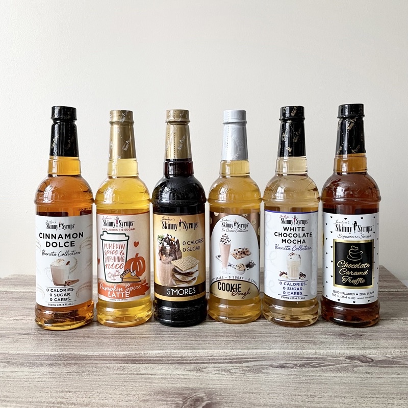 Jordan's Skinny Mixes 750ml Sugar Free Syrup Caramel, Vanilla, Mocha
