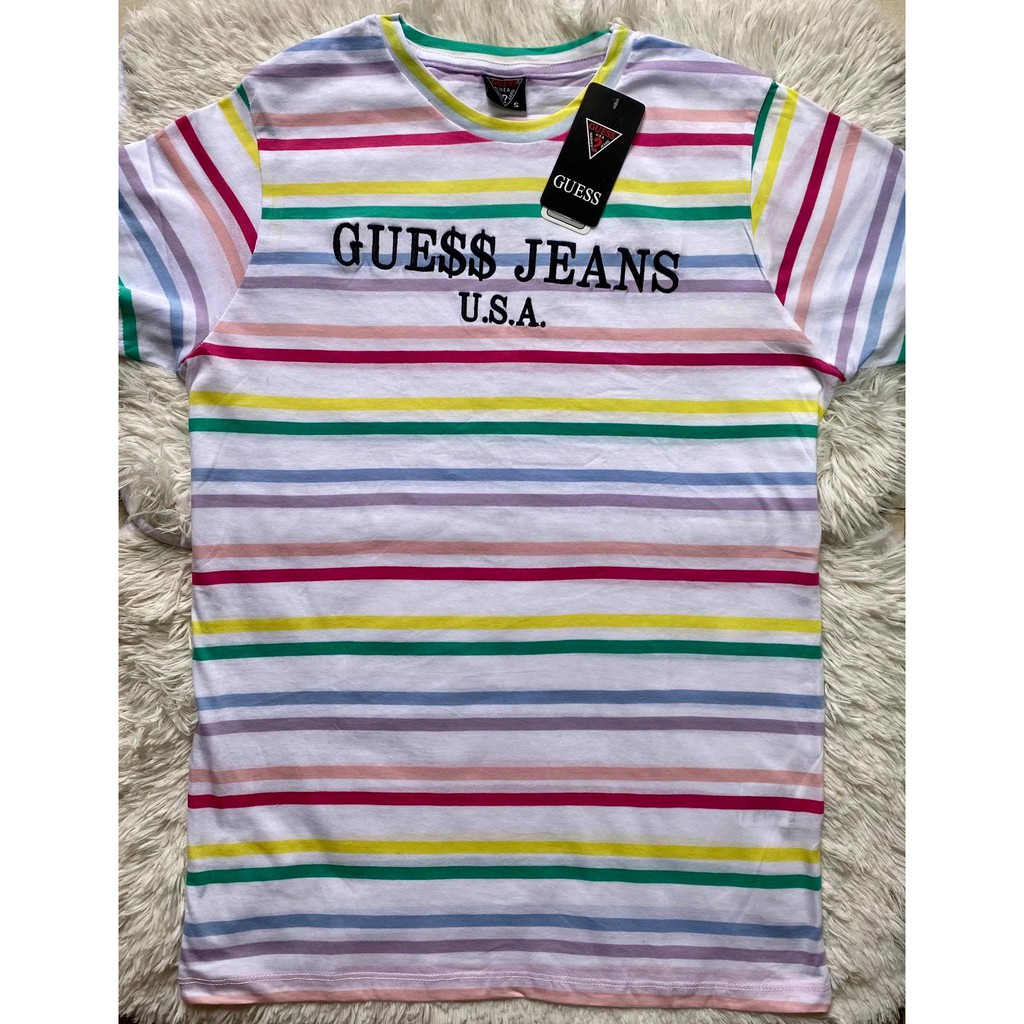 Guess jeans shirt top rainbow