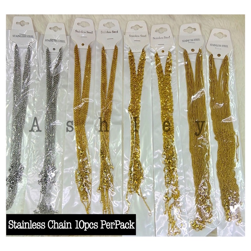 Stainless Gold Regular Chain 10pcs Per pack Dancingchain PerPack 10pcs ...
