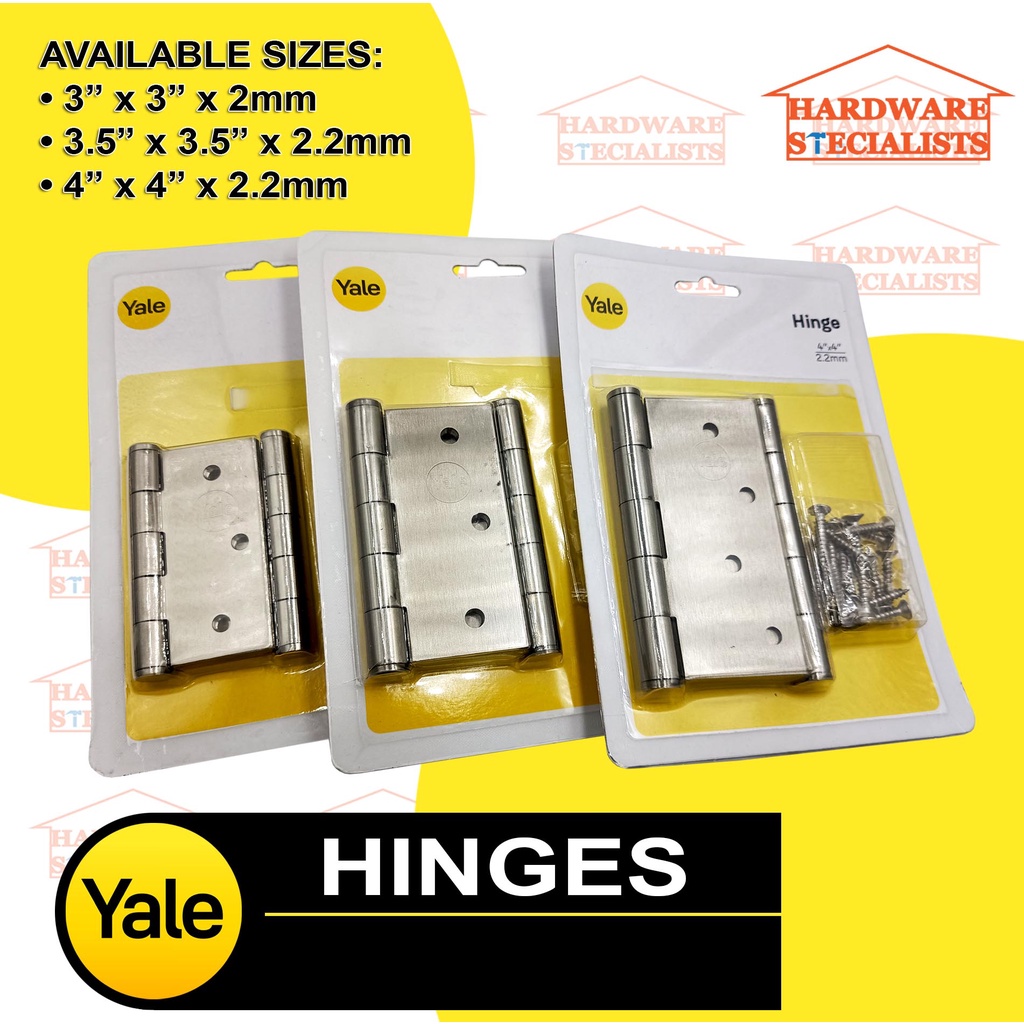 Yale Essential Series Loose Pin Hinges 3" x 3" 3.5" x 3.5" 4" x 4