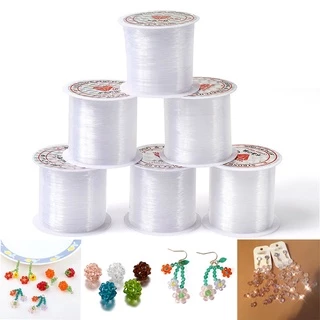 Pandahall 1 Roll Clear Nylon Wire Fishing Line, 0.4mm, about 65m