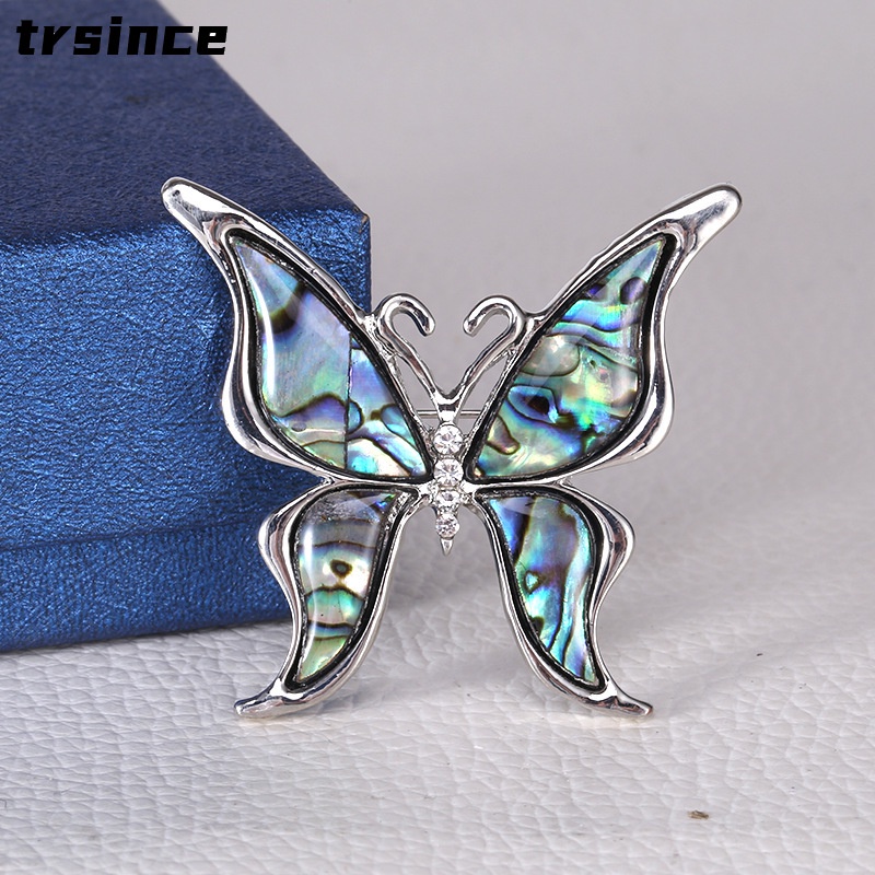 Fashion Creative Natural Abalone Shell Butterfly Brooch Insect Series ...