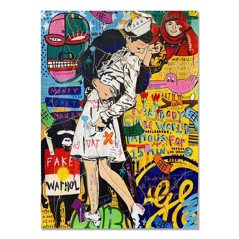 Graffiti Art Famous Star Paintings On The Wall Art Canvas Funny Posters 