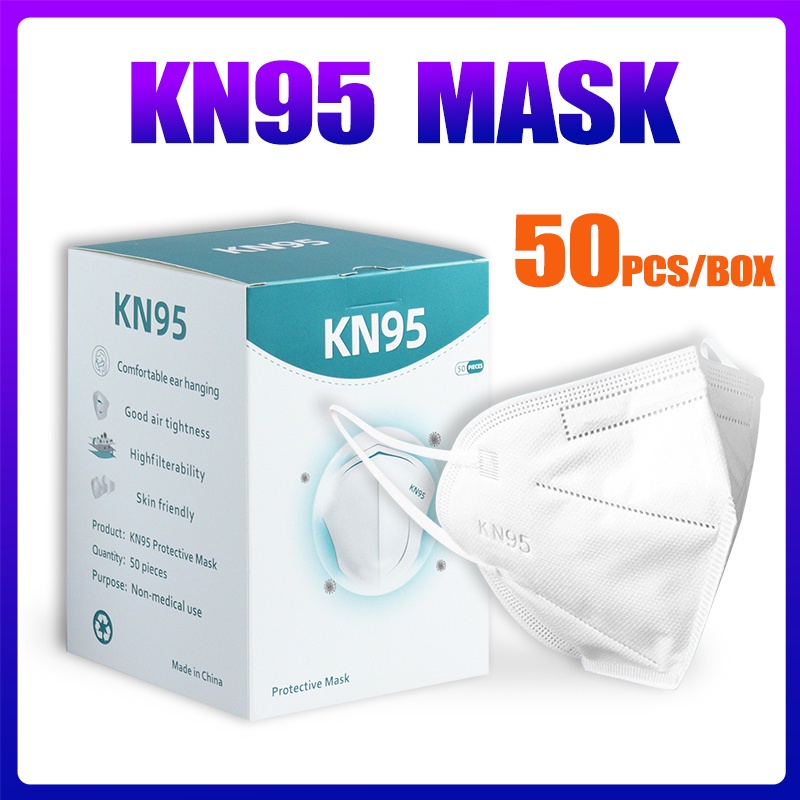 ASZUNE 50PCS/BOX KN95 Mask Face 5ply Protection KN95 Mask Washable N95