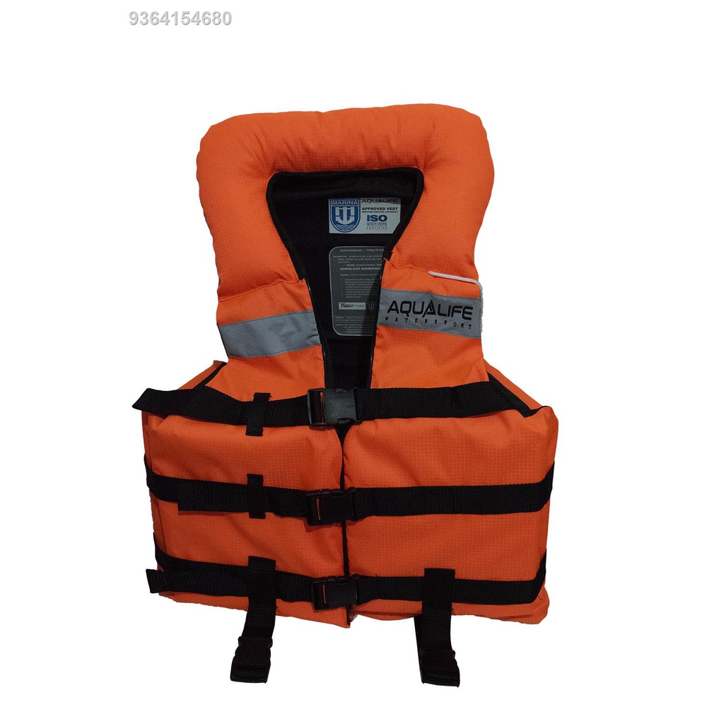 AQUALIFE Life Vest with HEADREST MARINA APPROVED Life Jacket lifevest
