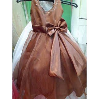 Chocolate Flower Girl Dress