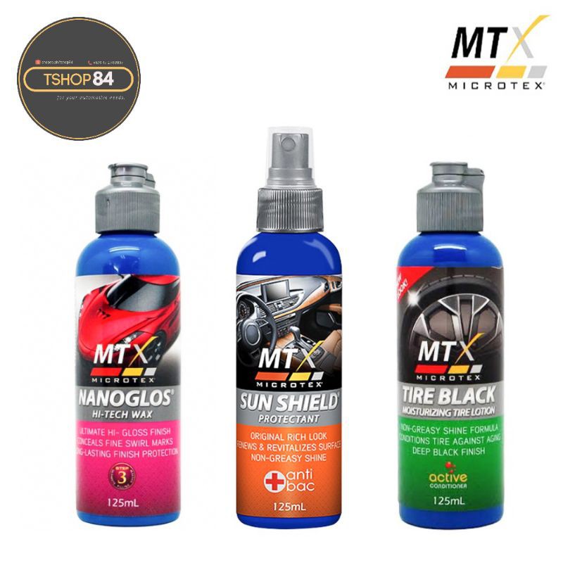 MTX Sunshield and Tire Black and Nanogloss 125ML Set Shopee Philippines