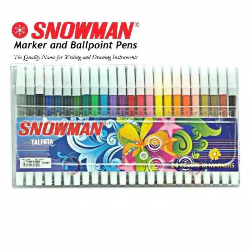 Snowman Markers 24 Coloring Markers | Shopee Philippines