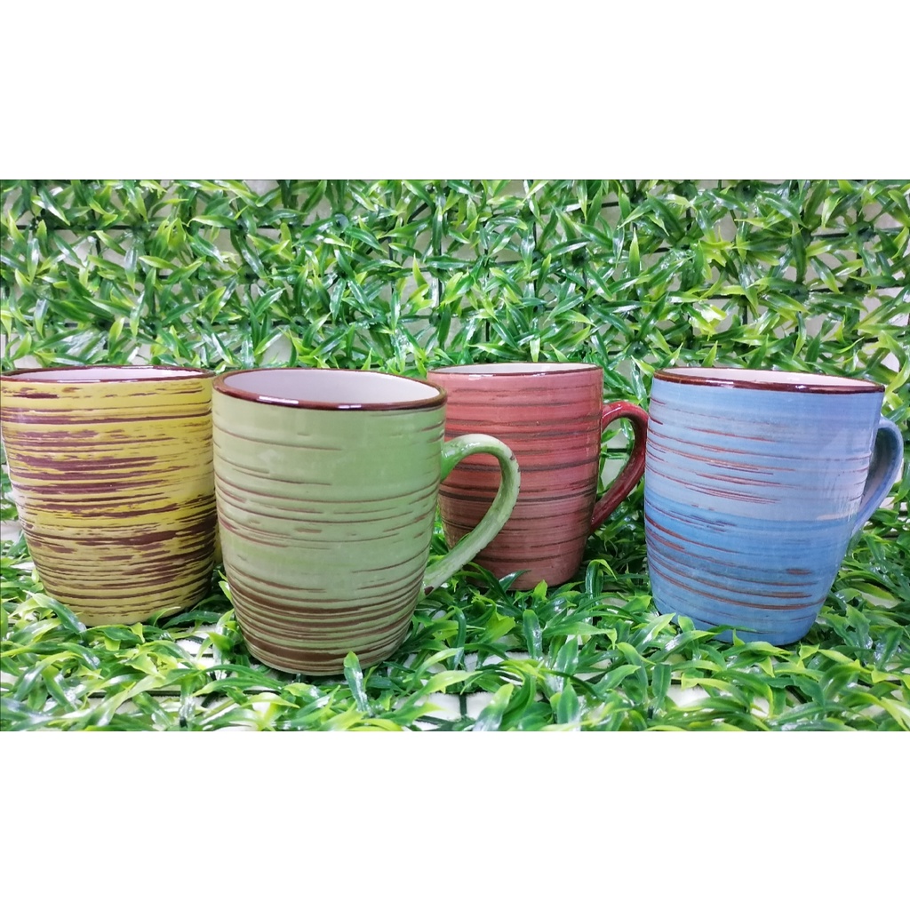 Home Goods Coffee Mug Assorted Design Personal Use or Gift Mugs Bark Glaze Design 14oz Shopee