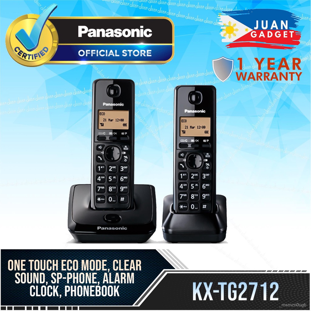Panasonic KXTG2712 Wireless Cordless Telephone with One Touch Echo