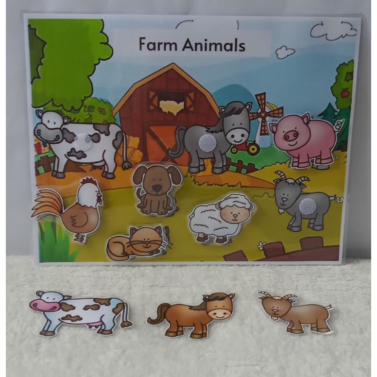 Farm Animals Matching Interactive Laminated Learning Materials ESL ...