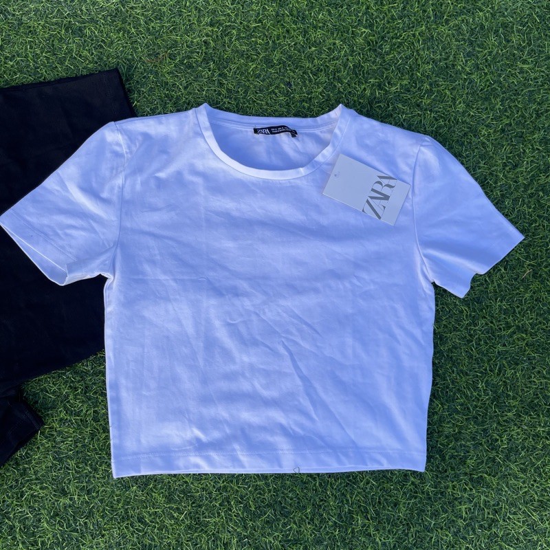Zara Basic Crop Tee Top Shopee Philippines
