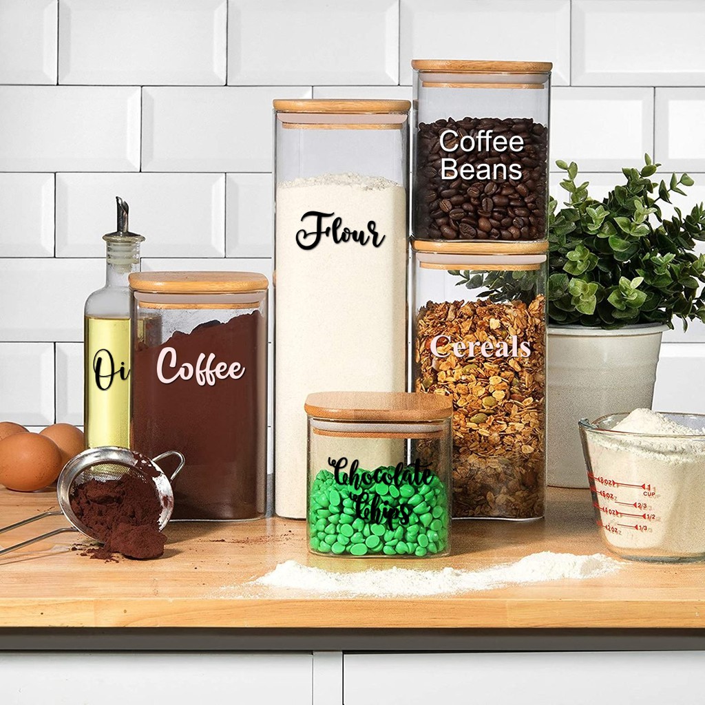 Name stickers | Kitchen Pantry Stickers | Condiments label Stickers ...