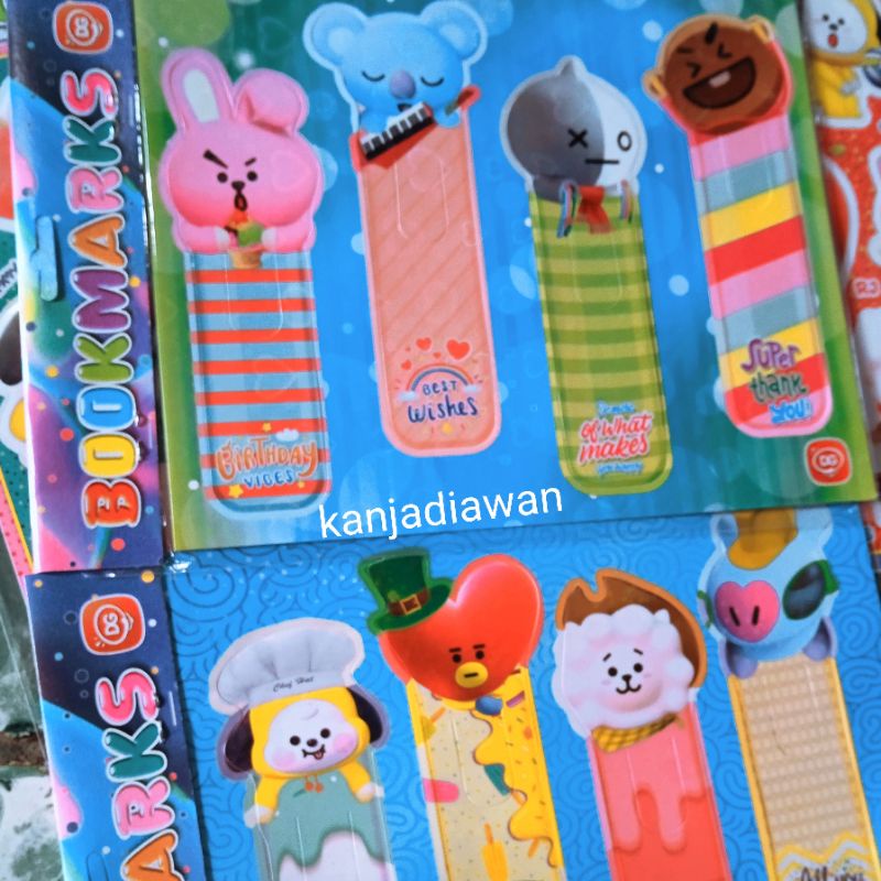 BT21 Sticker Package Bookmark BTS Bookmark Set | Shopee Philippines