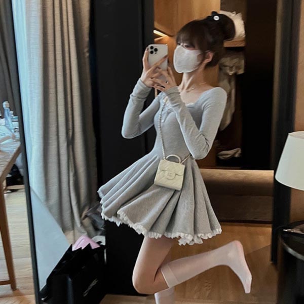 black dress jacket Square Neck Short Sleeves Mini Party Dress Simple Homecoming Gown  TANYA  BRIDAL