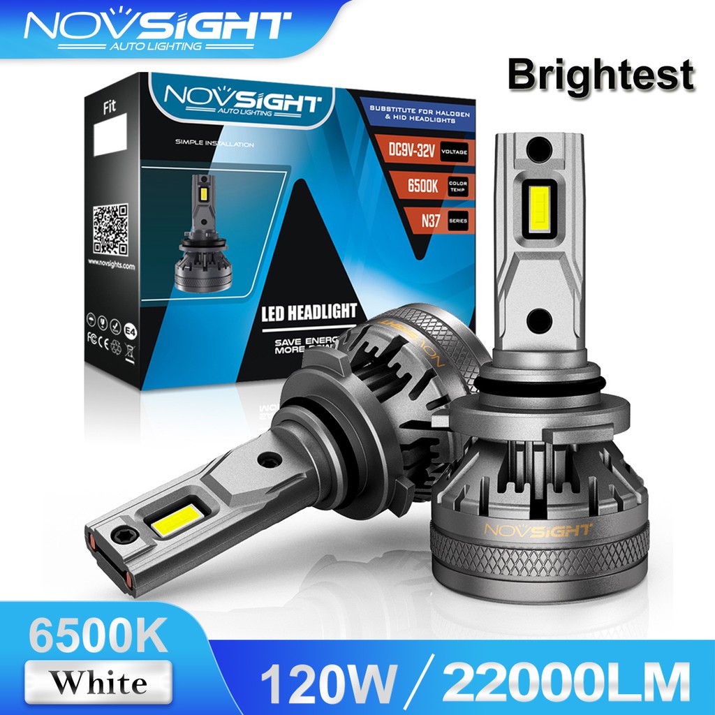 Novsight Extremely Bright 120W 22000LM A Pair NEW N37 Car LED Headlight ...