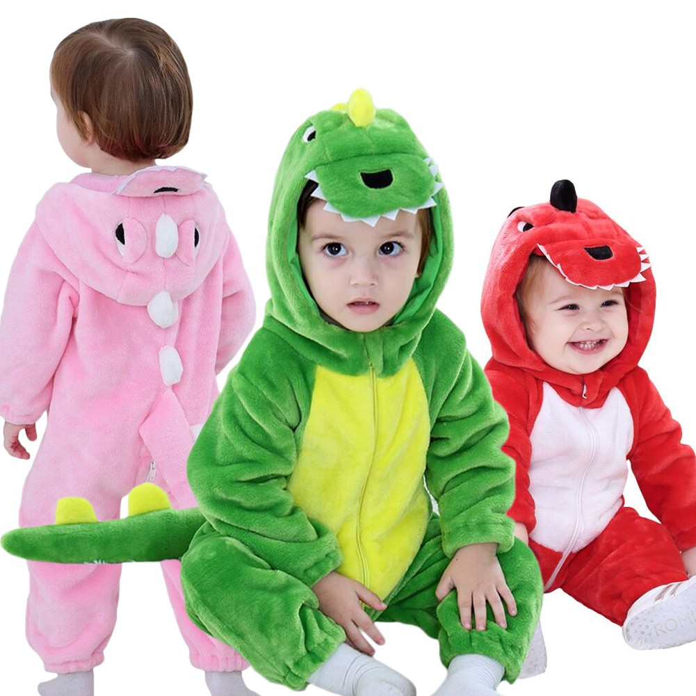 Lolanta Baby Boys Girls Dinosaur Costume Pajama Animal Jumpsuit Romper