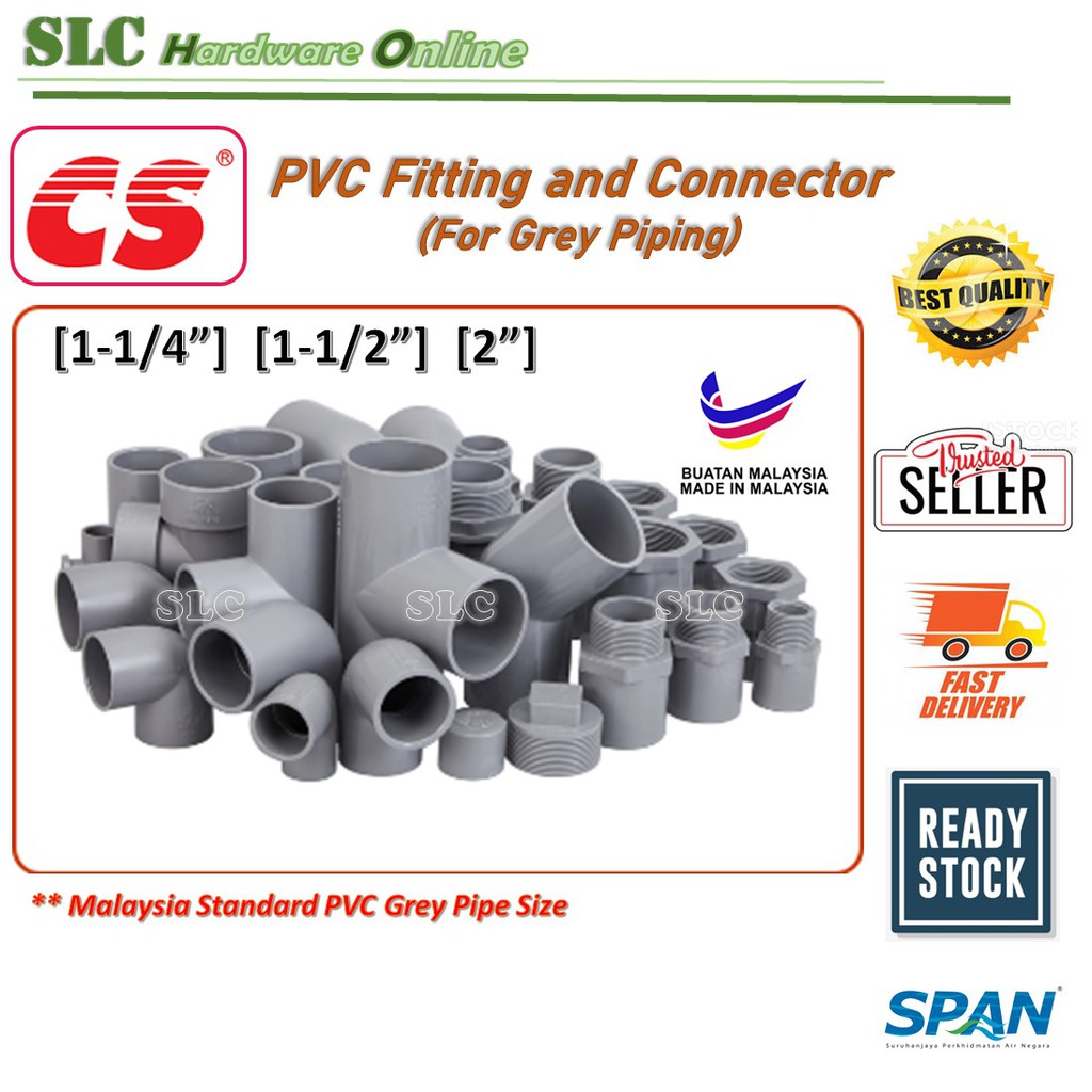 Pvc Pipe Fittings Connectors Part Mm Mm Shopee