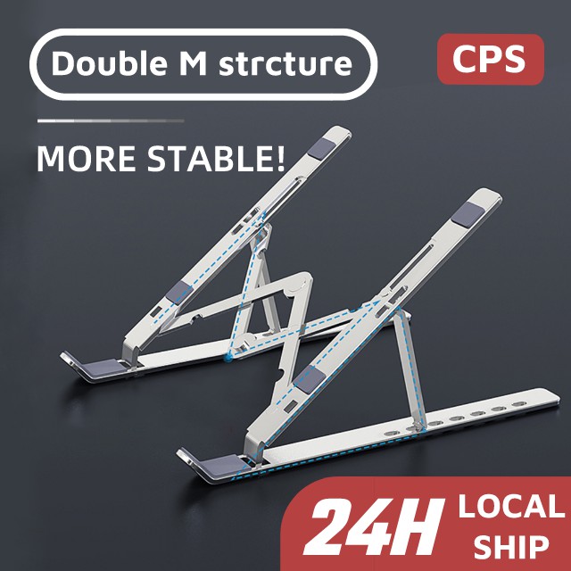 Double M Structure Aluminum Alloy Laptop Stand Laptop Holder Foldable ...