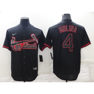 Louis Cardinals #4 Yadier Molina Black Gold Stitched MLB Jersey in 2023