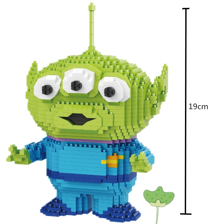 Magic Mini Blocks Cartoon Model Toy Story Aliens Building Bricks Pink ...