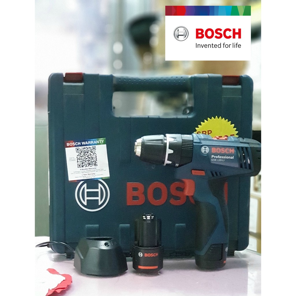Bosch GSB 120 Li Cordless 12V Li-Ion Impact Drill kit | Shopee Philippines