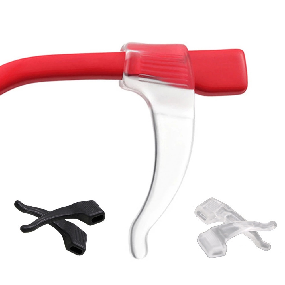 1 Pair Silicone Anti-slip Holder for Glasses Accessories White/Black ...