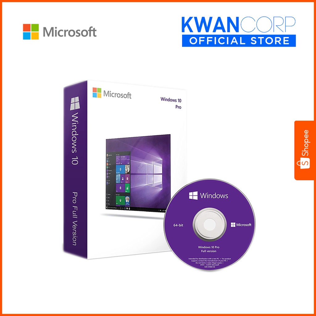 Microsoft Windows 10 Professional 64 Bit Only English Dvd Disc 1 Licenses Operating System 8197
