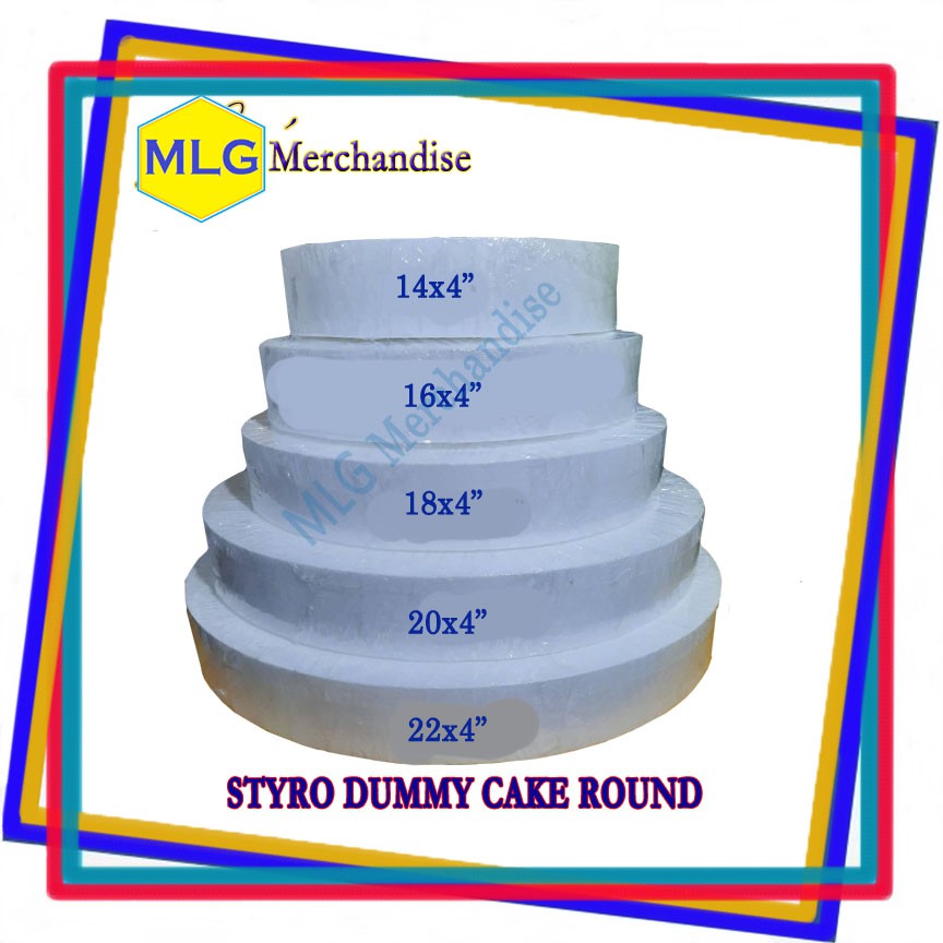 5 x 4 Round Styrofoam Cake Dummy