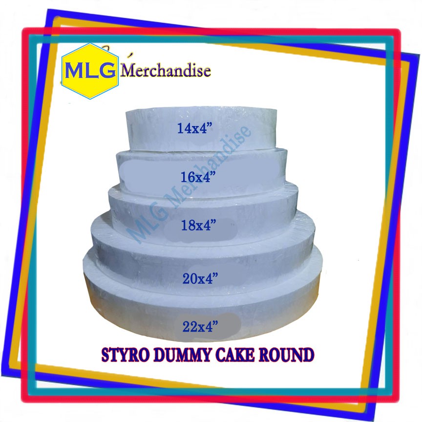 Dummy Cake (Styrofoam Round) Diameter 1424 inches Shopee Philippines