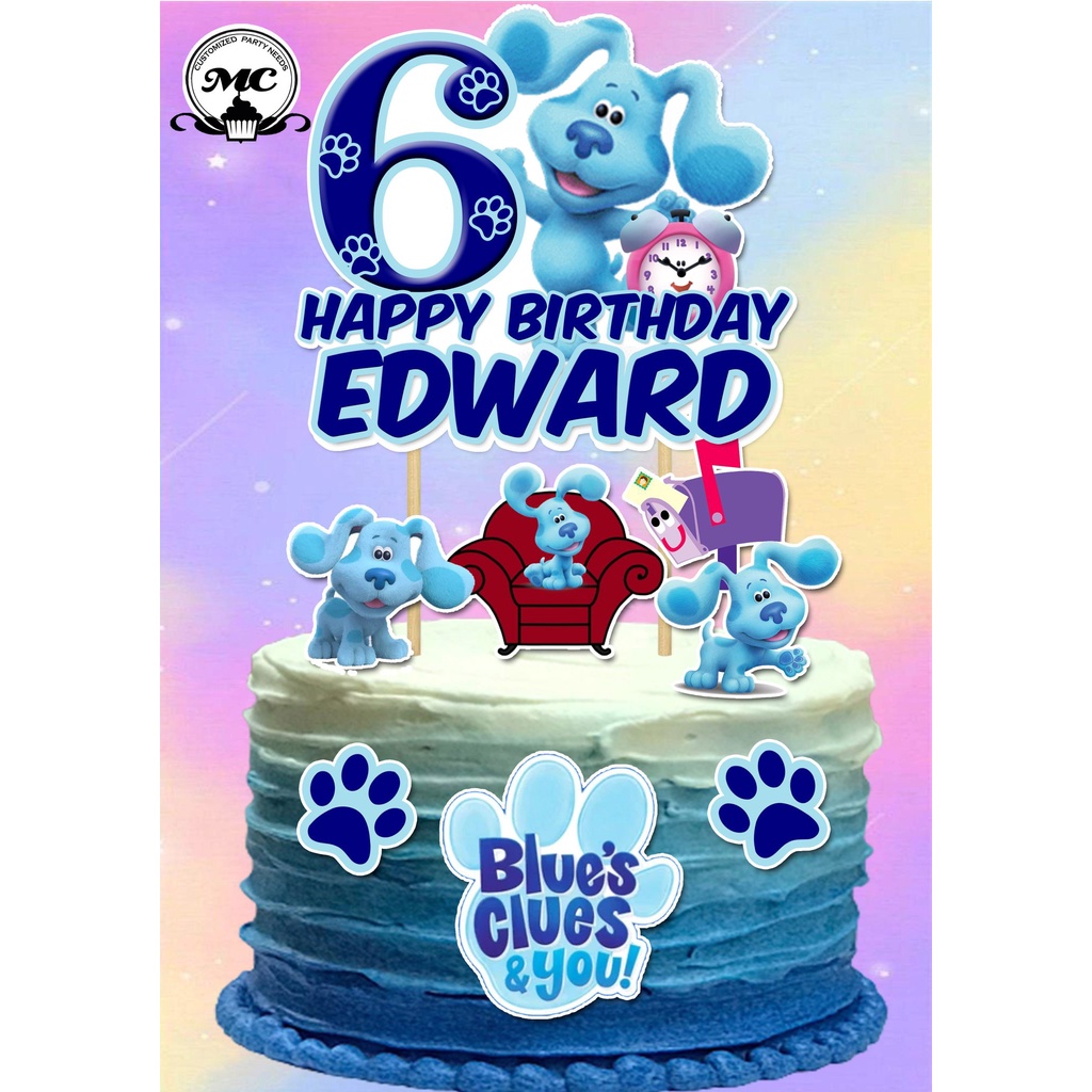 blue clues theme cake topper | Shopee Philippines