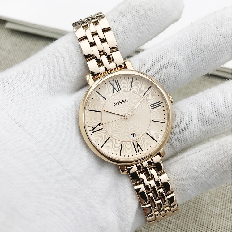 Fossil es3435 best sale rose gold