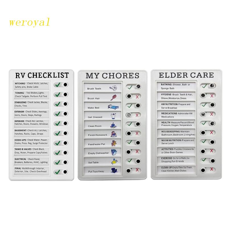 weroyal Wall Mount Elder Daily Care Checklist Board Reusable My Chores ...