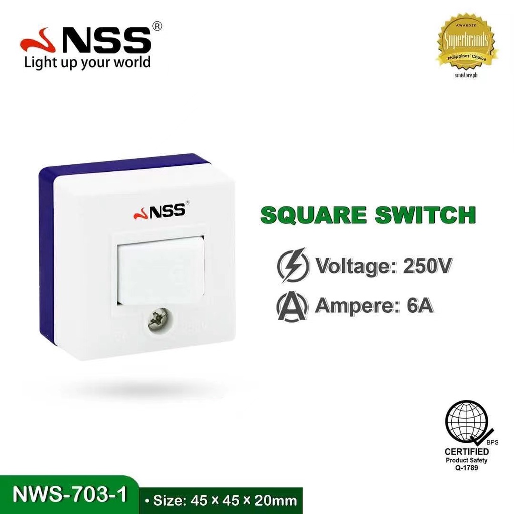 NSS Light Switch 10A 250V | Shopee Philippines
