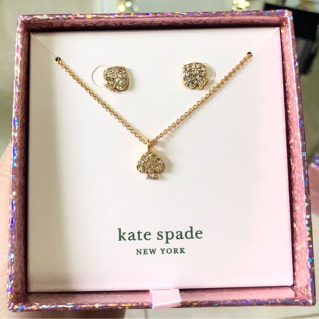 Kate spade earrings on sale and necklace set