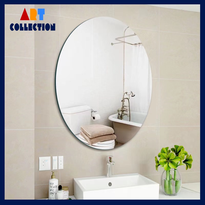 READY STOCK bathroom mirror wall mirror oval toilet wall selfadhesive