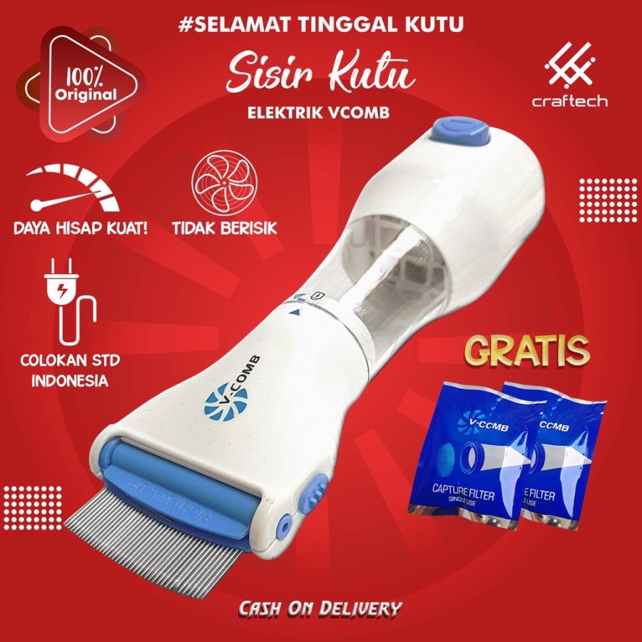Vcomb Electric Lice Comb Human Hair Lice Removal Comb | Shopee Philippines
