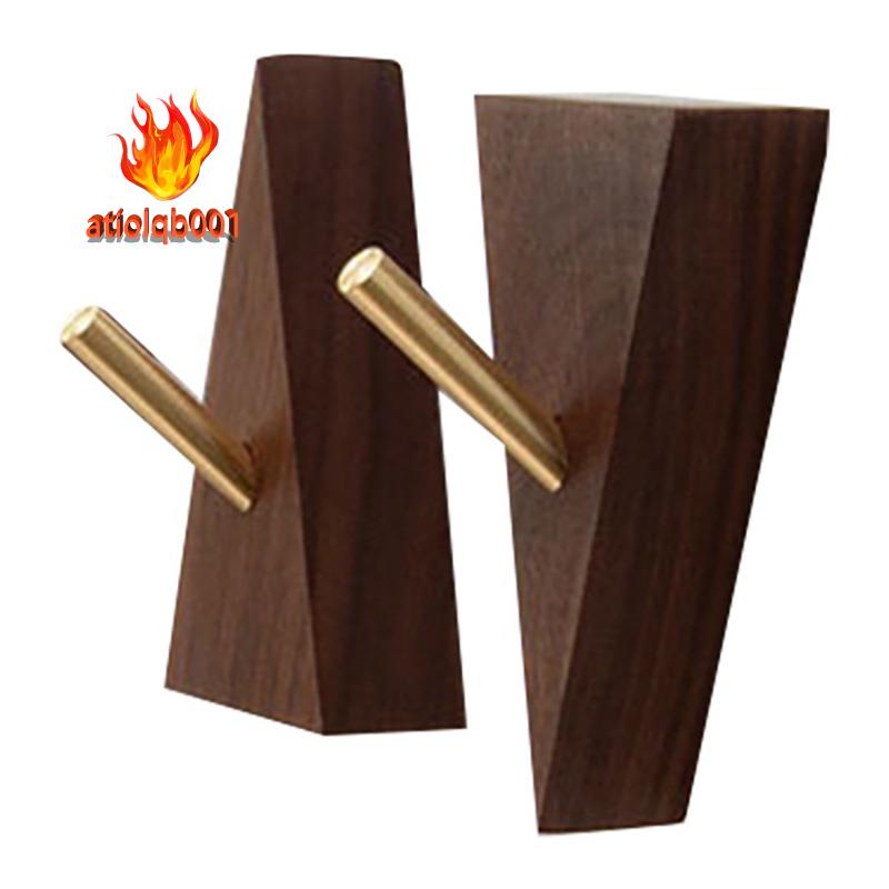 WallMounted Wooden Coat Hooks,Walnut Wood Hat Rack Vintage Decorative