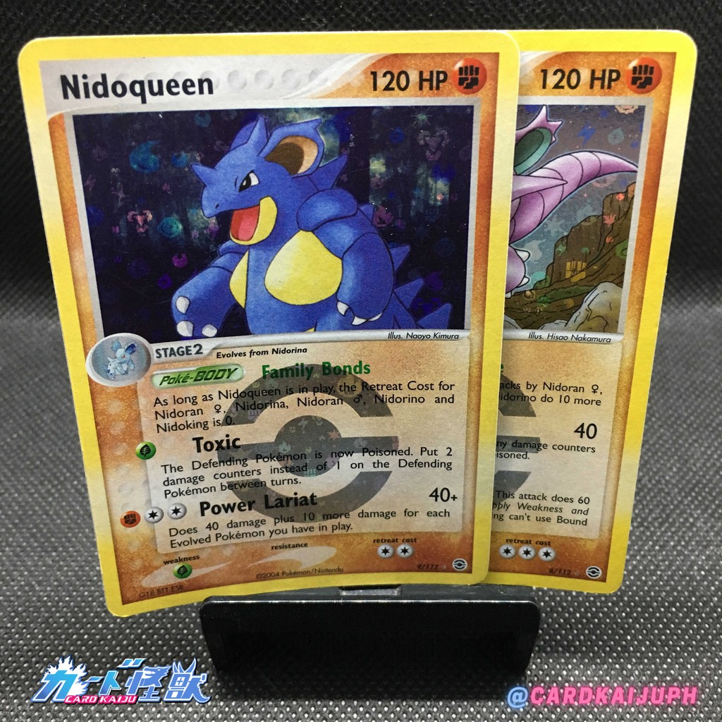 Pokémon Nidoqueen + Nidoking (8/112, 9/112) Reverse Holo Rare