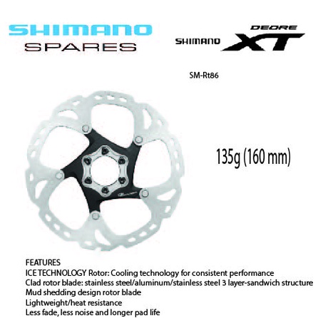 Shimano Ice Tech XT Rotor 6 Bolt (RT86)(1Pcs) | Shopee Philippines
